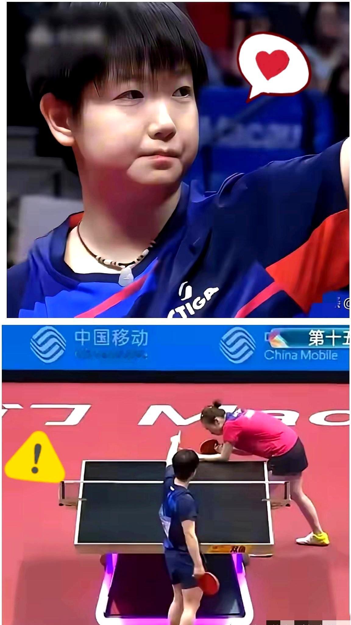 乒乓球比赛里，莎莎和王晓彤打到第四局关键时候，观众席闪光灯一直闪，直接干扰比赛了