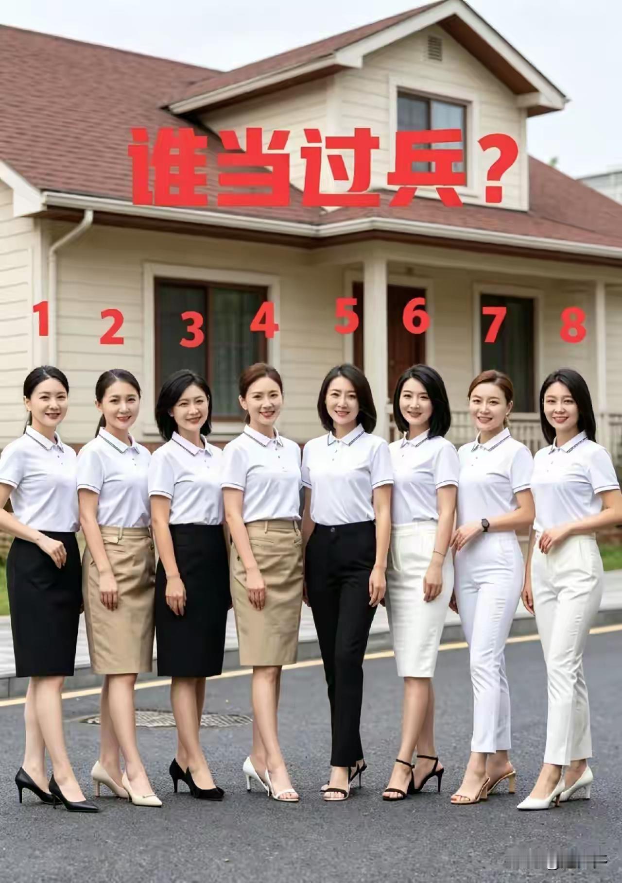其实不用考眼力，即可指定5号就是当过兵的，又沒沒征求过大家的意见，一眼瞅准5号就
