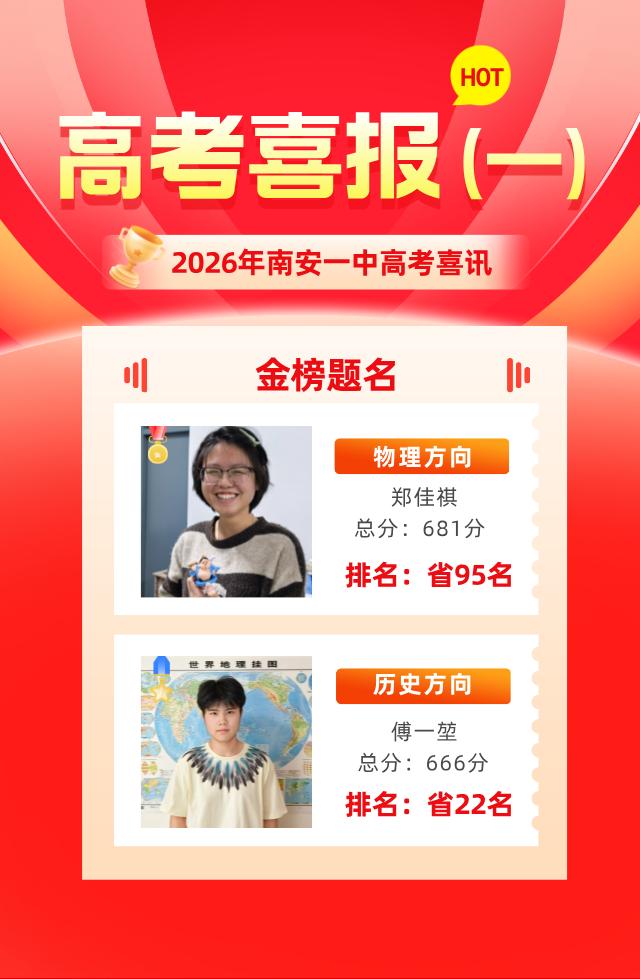 薪火育英才，南一再攀峰！2026高考物理、历史尖子勇夺全省百强席位