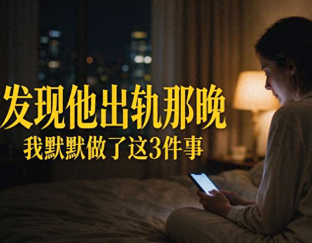 发现他出轨那晚，我没哭没闹，默默做了这 3 件事