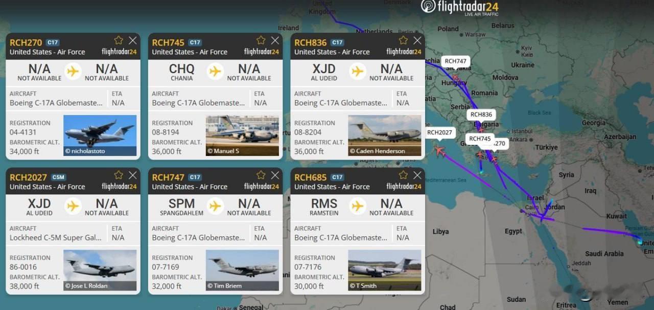 【美国继续加强在伊朗周边的军事存在】
 
美国空军正对地区关键基地执行24小时货