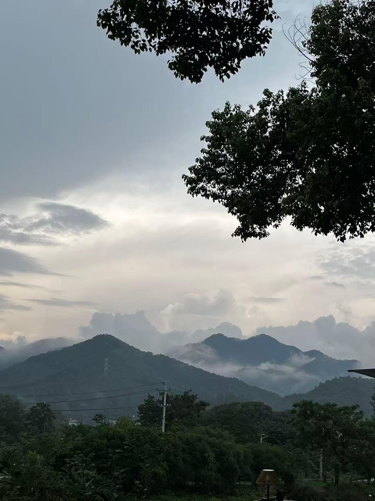 从大理回到每天都在下雨的瓷都。幸好雨后从院子里看到的山还是美丽的。 