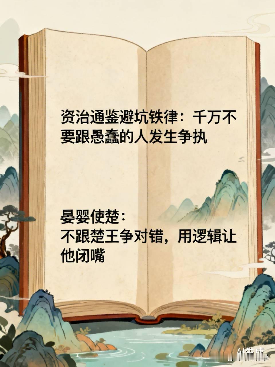 《资治通鉴》避坑铁律：千万不要跟愚蠢的人发生争执，

先讲个真事。我前同事在群里