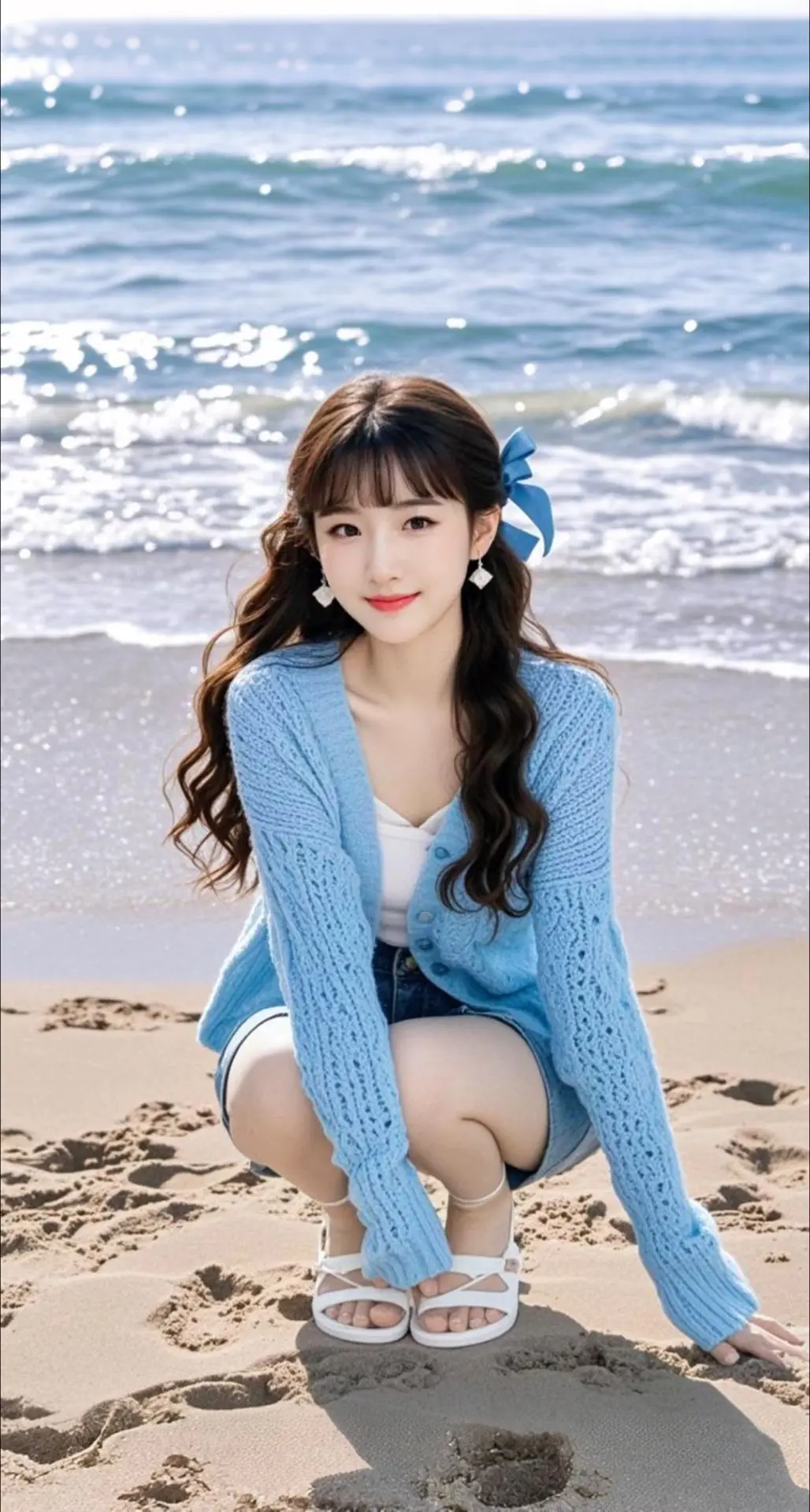 AI扩图 AI海滨蓝调