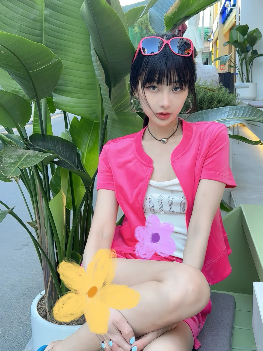 夏日度假风的蜜桃味穿搭⛱️