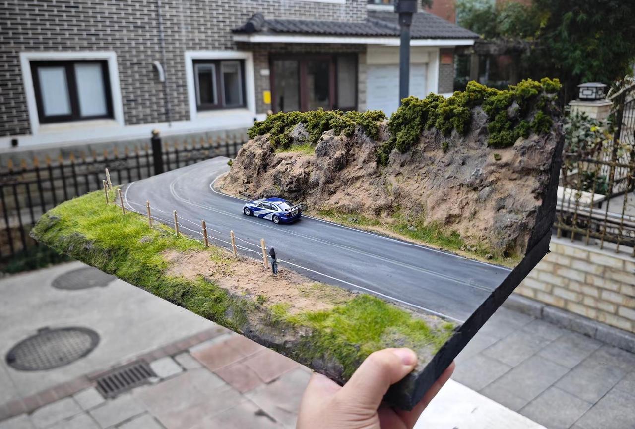 64比例新场景。模型 小比例车模 汽车模型 造景