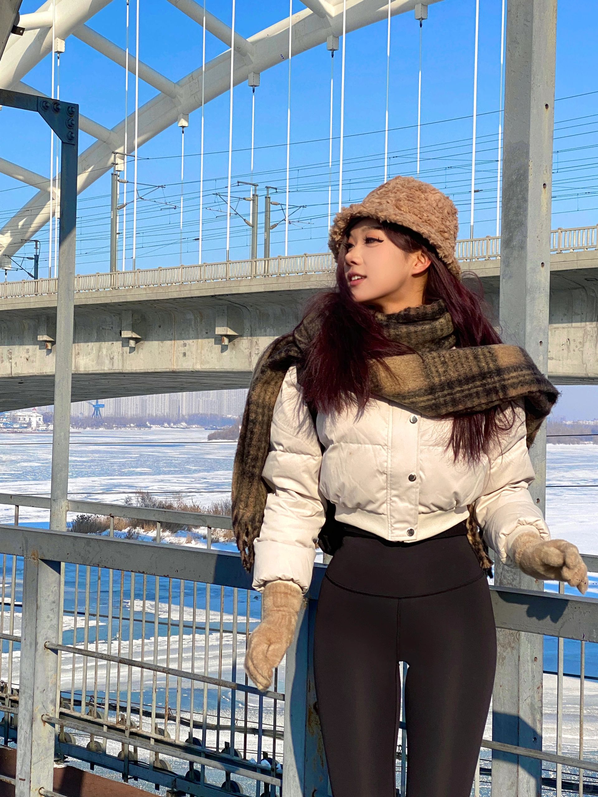 ❄️松花江上 路过的美女说我好漂亮😭