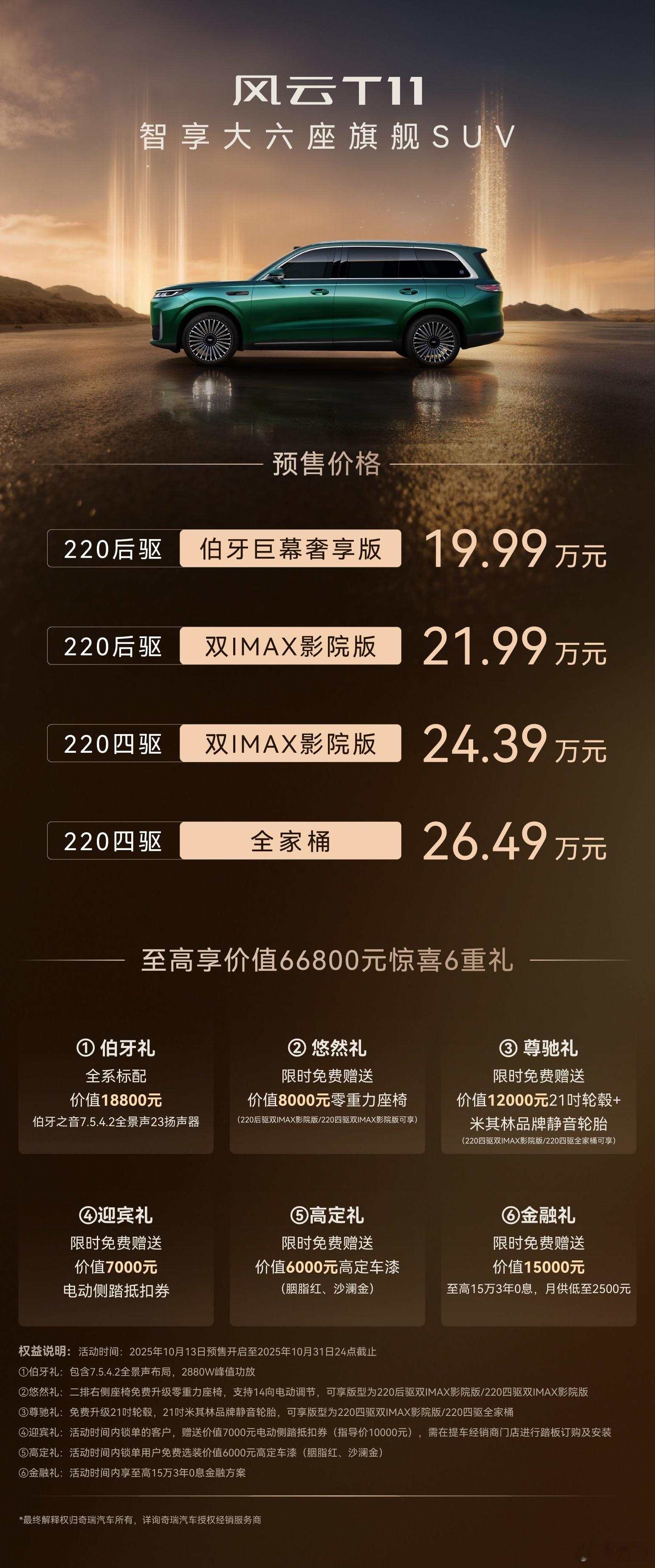 5米2+车长、大6座、1.5T增程、CLTC纯电续航220km、综合续航1400