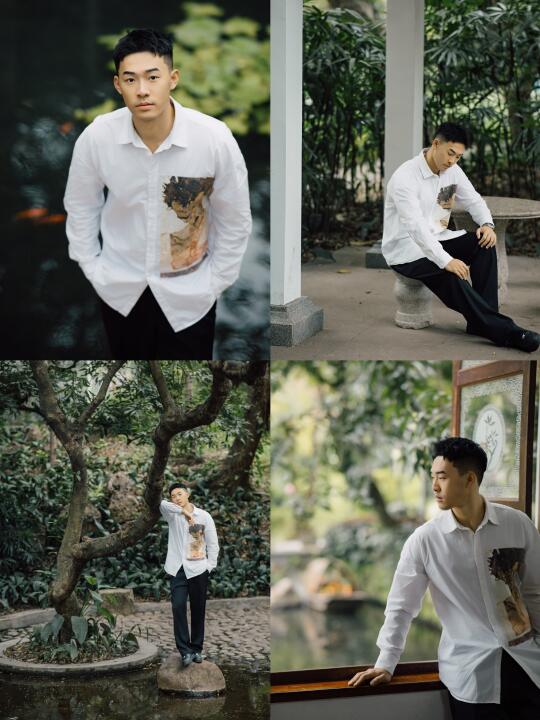 佛山拍照📷在公园拍一组中式复古感男生写真