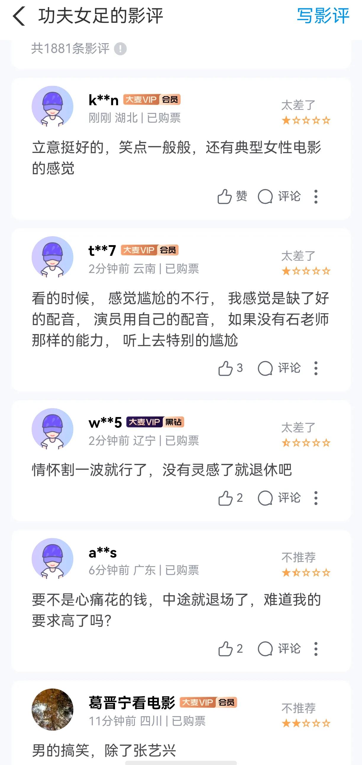 主流媒体宣传《功夫女足》，站位周星驰。即便如此功夫女足的差评率还是在5％左右，这