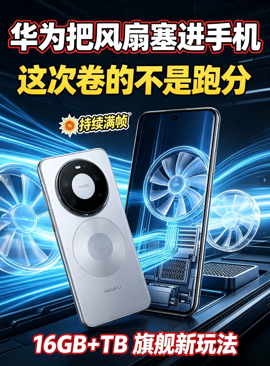 华为 Mate80 Pro Max 风驰版｜手机内置风扇