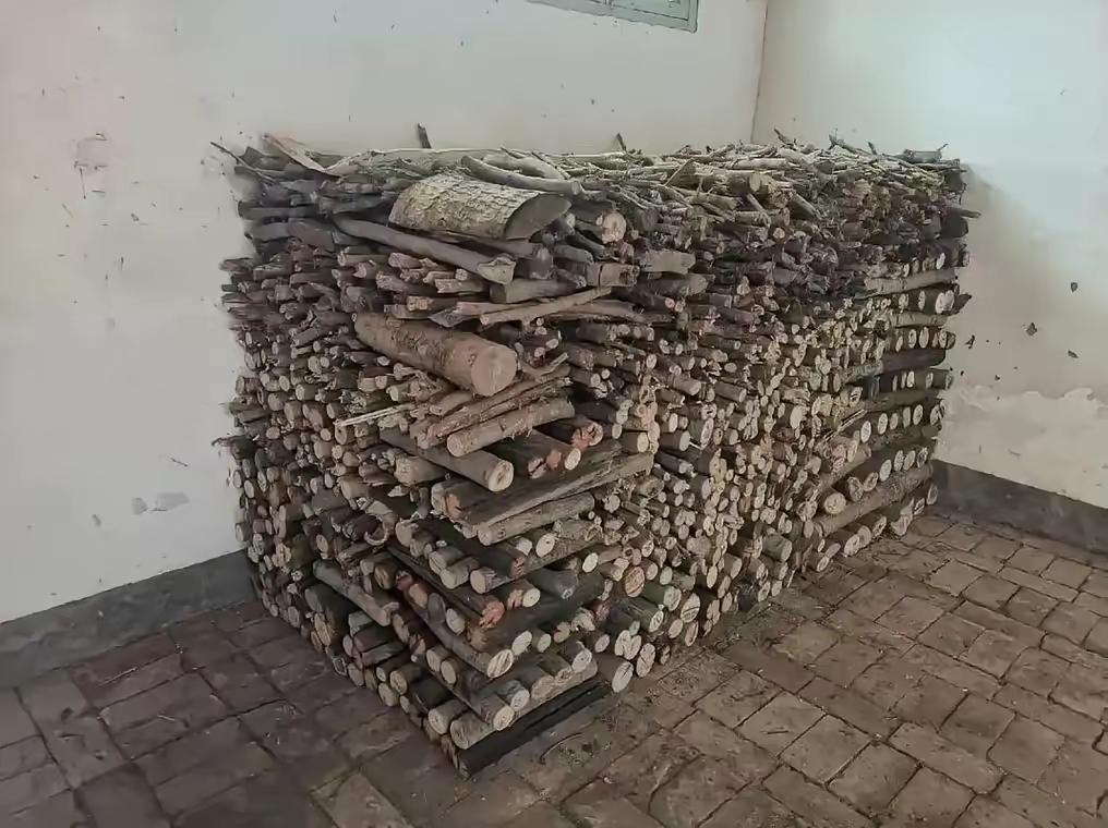 儿子因病走了8年，生前砍的那堆柴她至今舍不得烧。
四川宜宾，一位母亲坐在沙发上抹