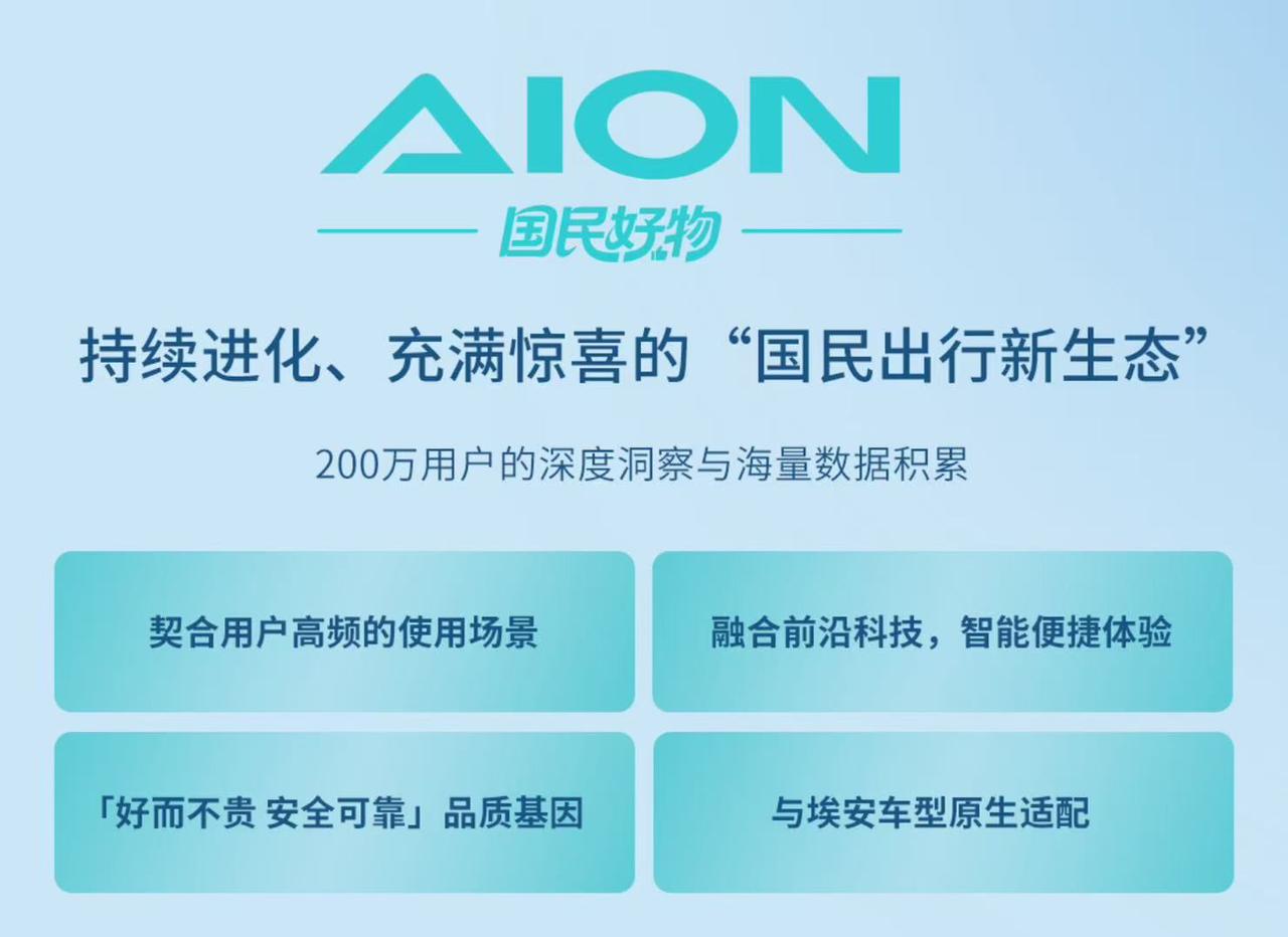埃安想做家庭市场了…
一口气发布三个IP
简单点说是
有匹配埃安车型的原装车品，