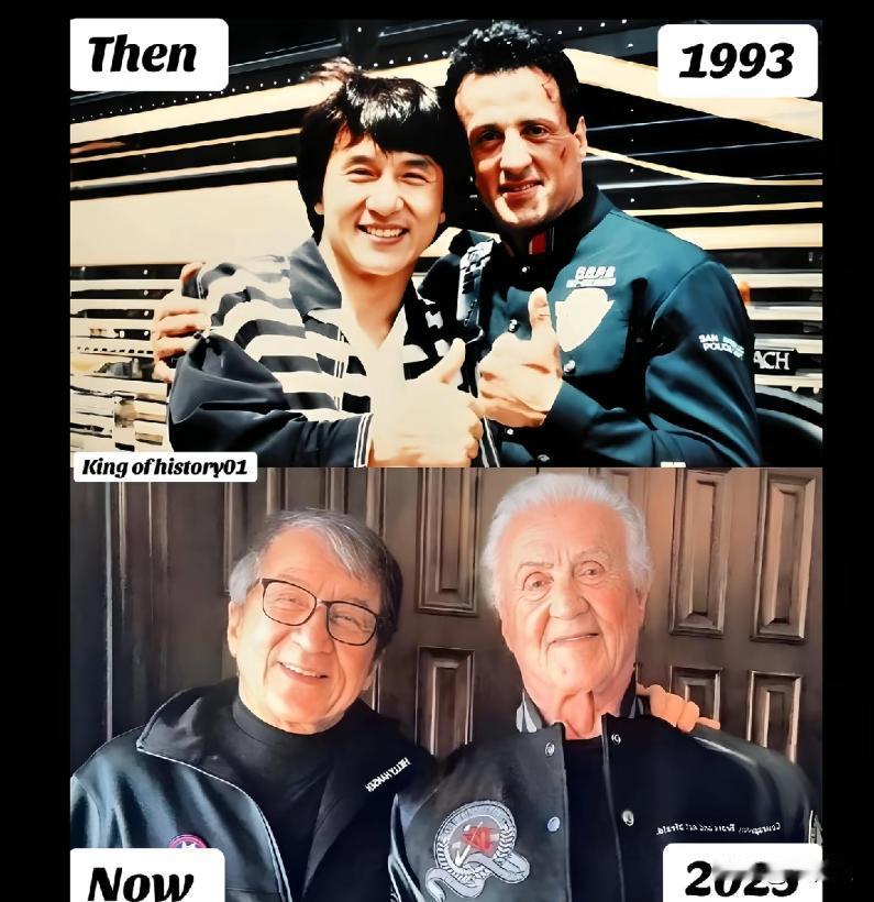 花有重开日，人无再少年。成龙会见史泰龙，双龙喜相逢。这是一代人青春的回忆，你看过