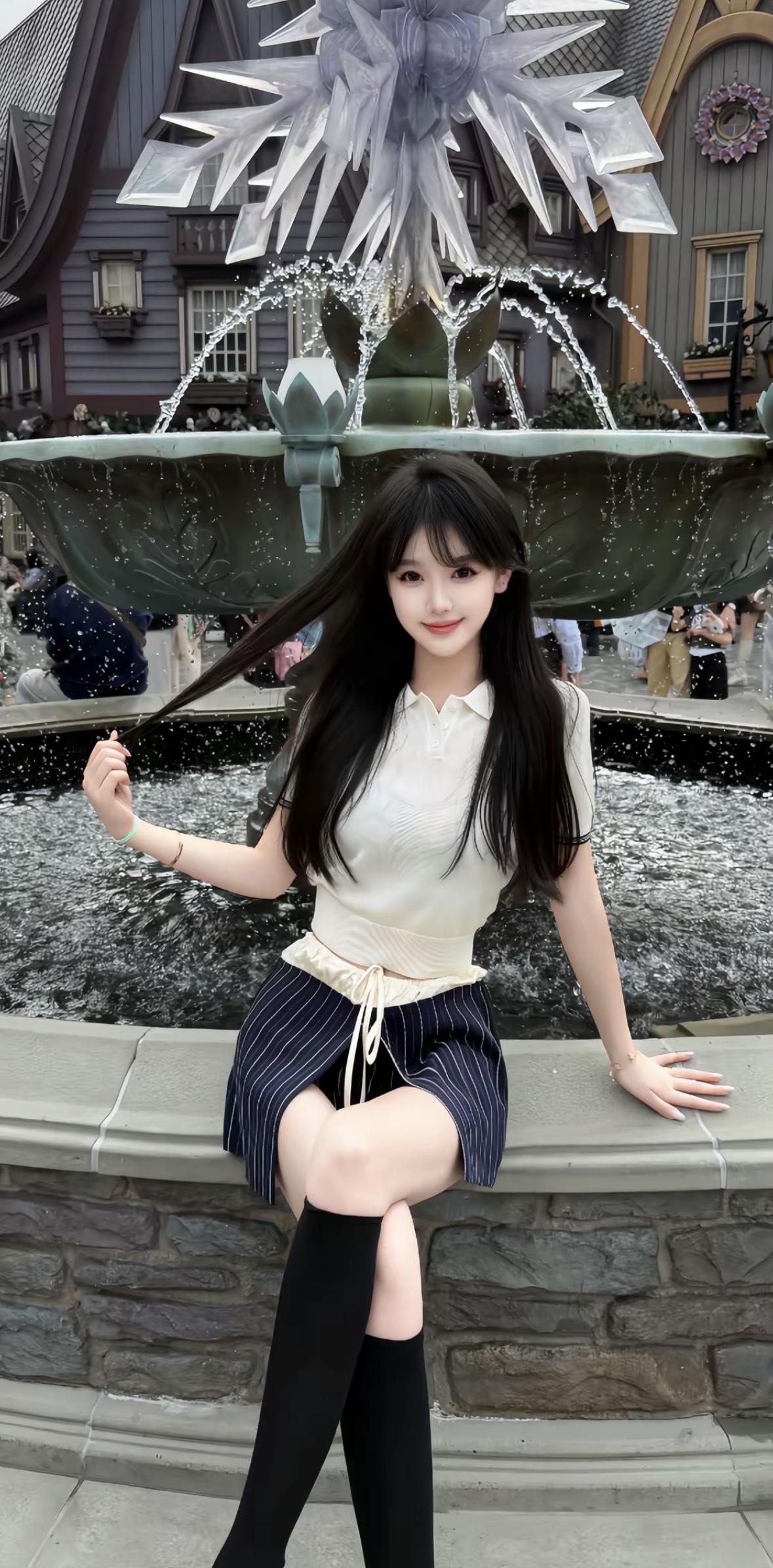 少女心满满的一天，打卡梦幻喷泉，心情up！🌸💖