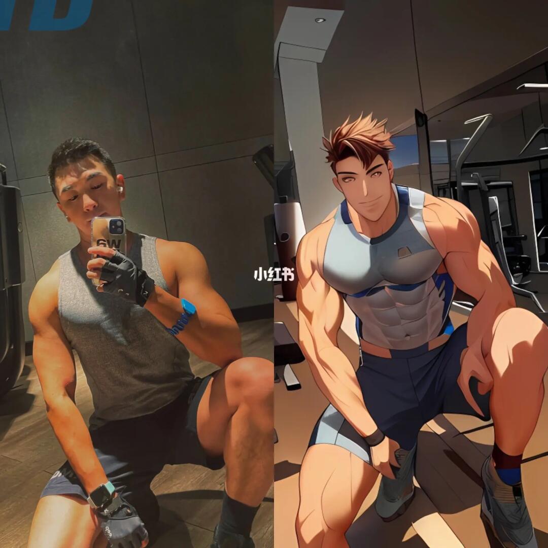 我在漫画中的样子 🟩⬜️🟦