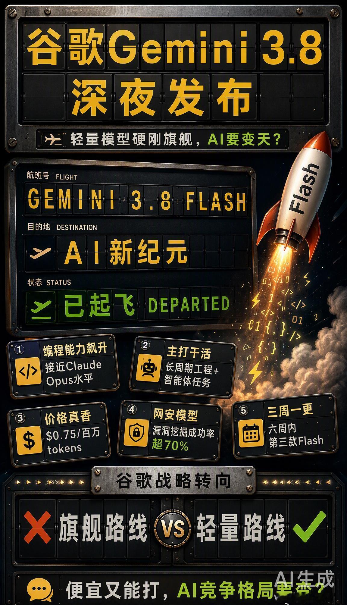 谷歌深夜放大招，一次性放出两款新模型——Gemini 3.8 Flash 和 3