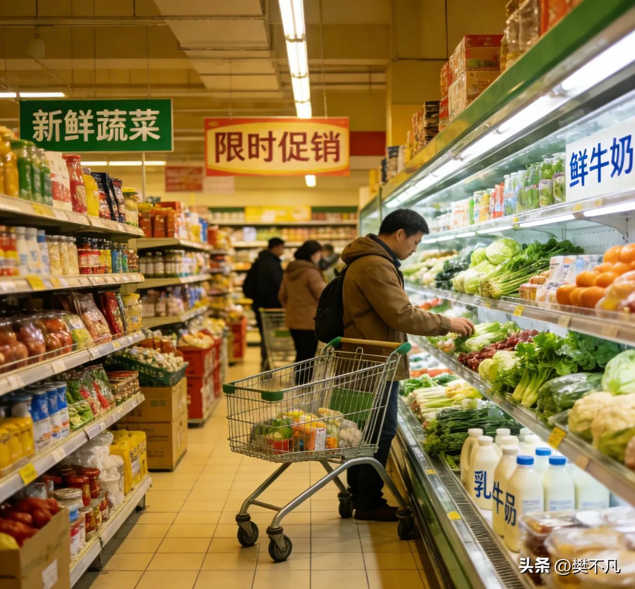 超市门口，一个老头对着价签看了十分钟

前天去超市，看见一个老头站在冰柜前面，盯