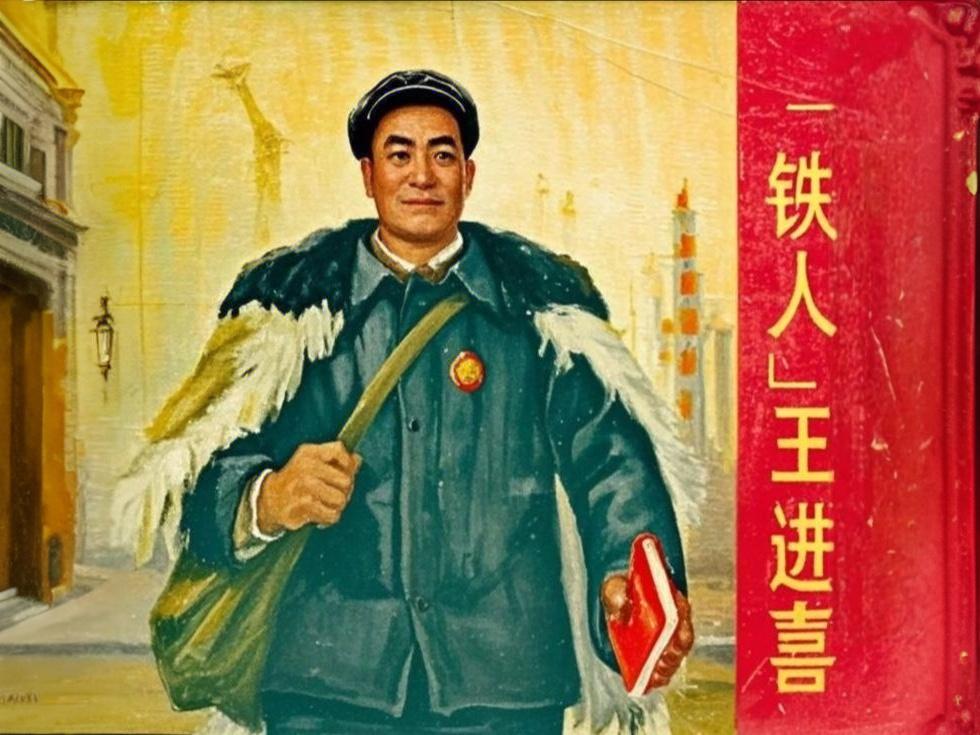 ［王进喜·铁人精神］
［元山子彩绘作品］
铁人王进喜元山子橱窗