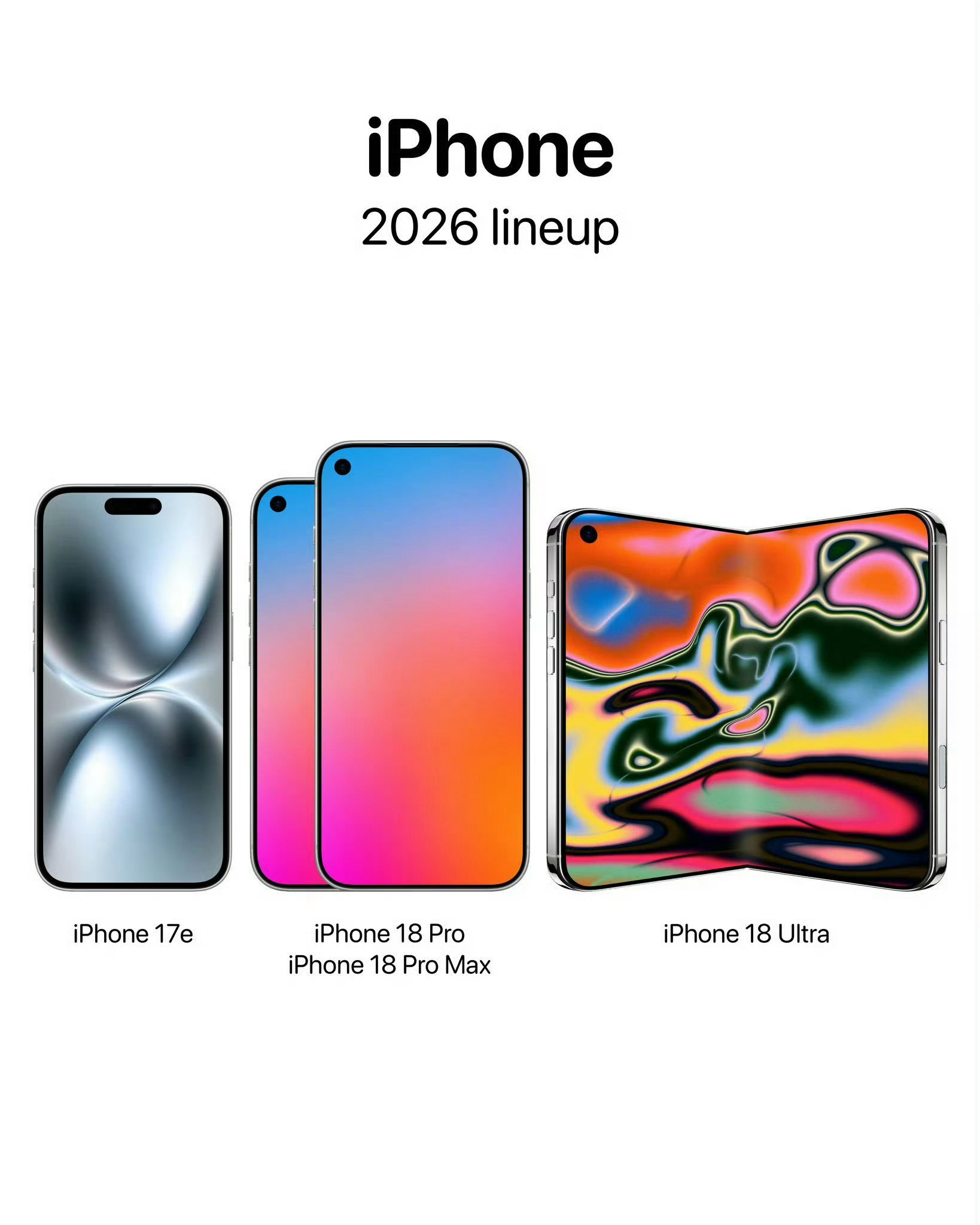 iPhone18系列发布节奏距离iPhone18系列还有一个月，就连苹果首款折叠