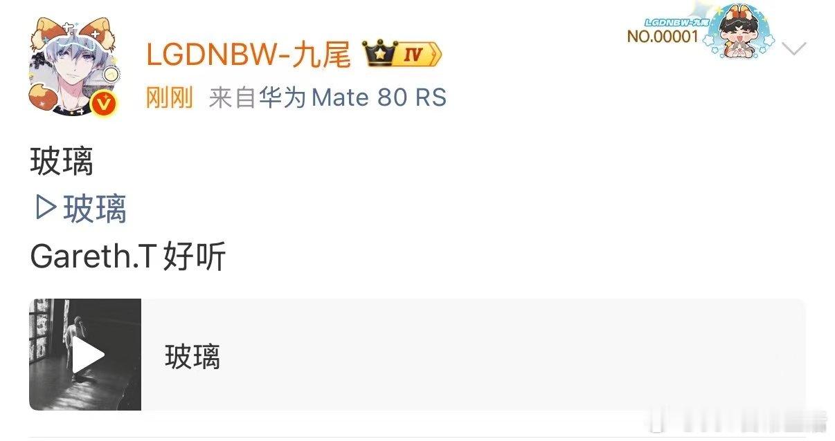 九尾分享玻璃九尾520分享玻璃 潮流！好听！ 
