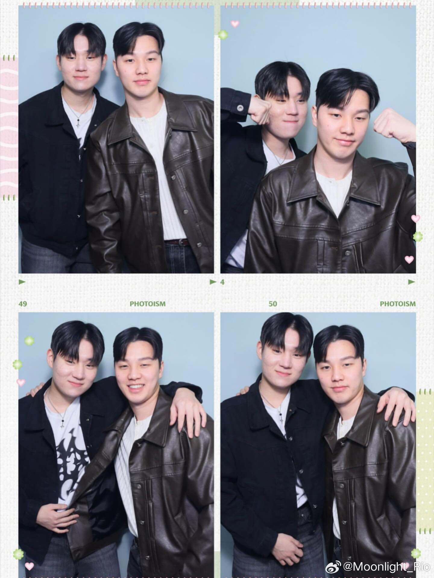 吴晙诚和安宰贤拍摄人生四格📸 