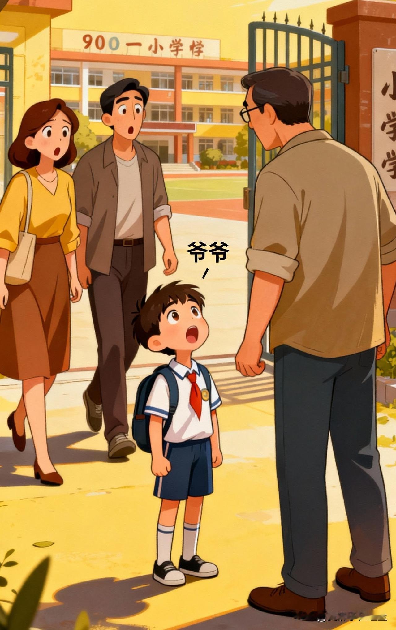 80后真是奇葩的一代人，校园口的一幕让人惊呆了。接孩子放学，一个一年级学生，冲一