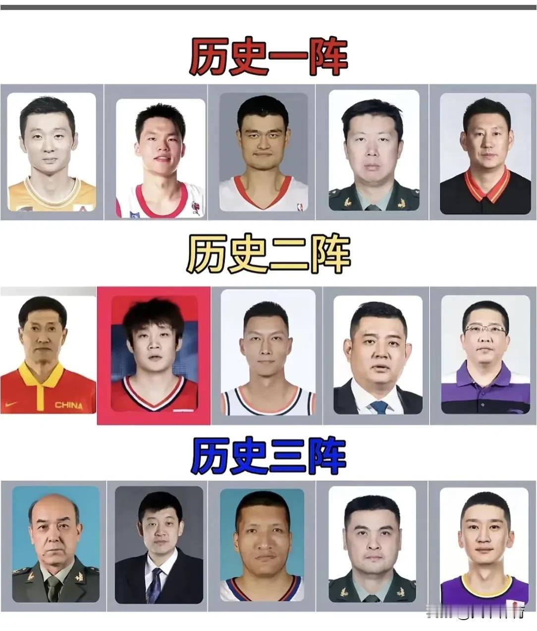 中国男篮历史最佳阵容：姚明和王治郅领衔第一阵容，朱芳雨和李楠两位三福女王荣耀在列