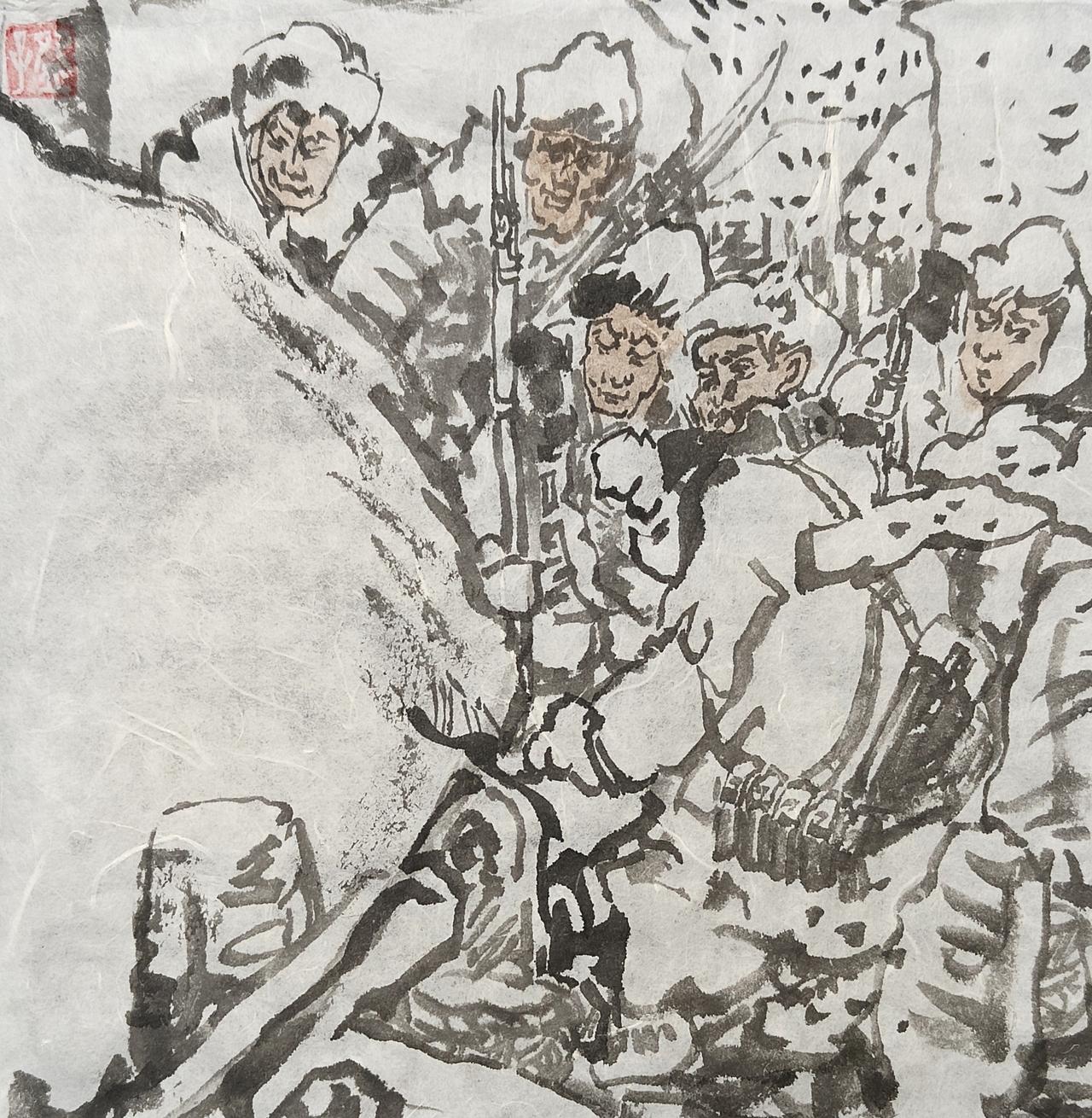 1/4平尺碗版连环画《暴风骤雨》之二十二