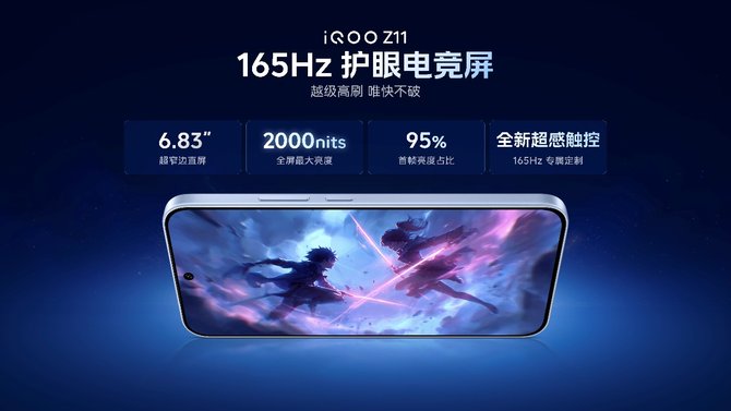 165Hz高刷屏,9020mAh 超薄蓝海电池!iQOO Z11系列首销价到手1499元起