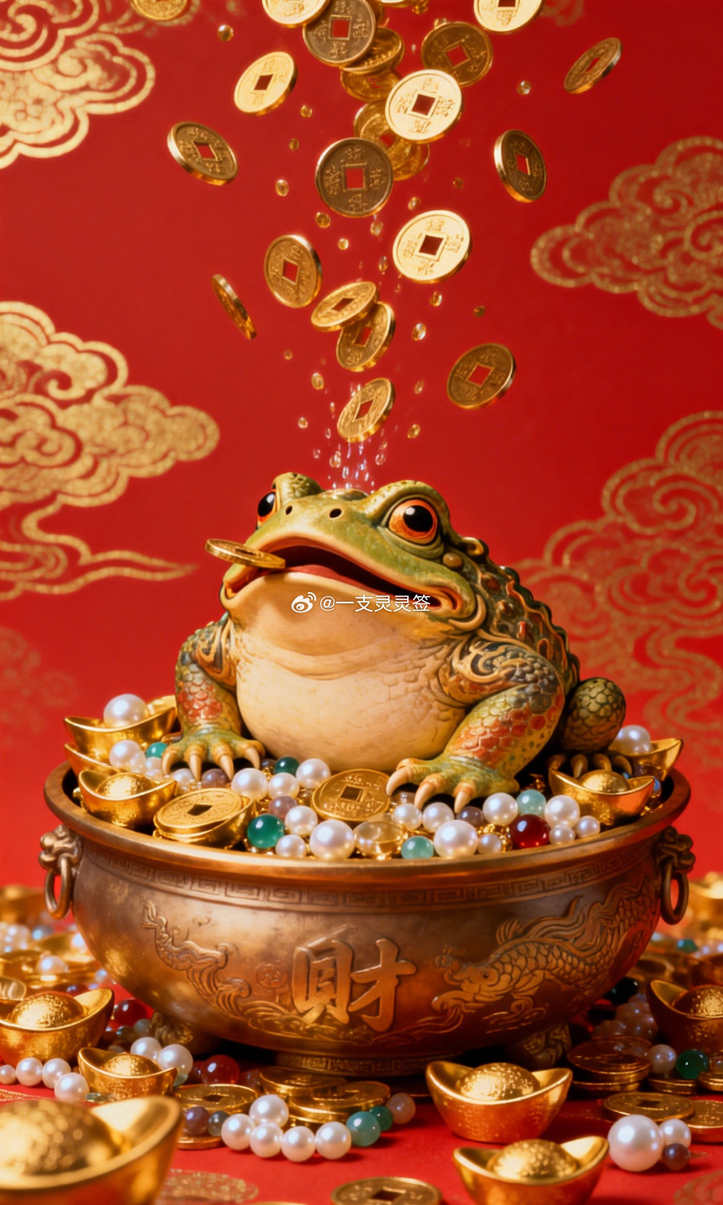 金蟾送宝，咬钱进门！转发这条接住这份财气，往后进项一笔连着一笔。财运连连