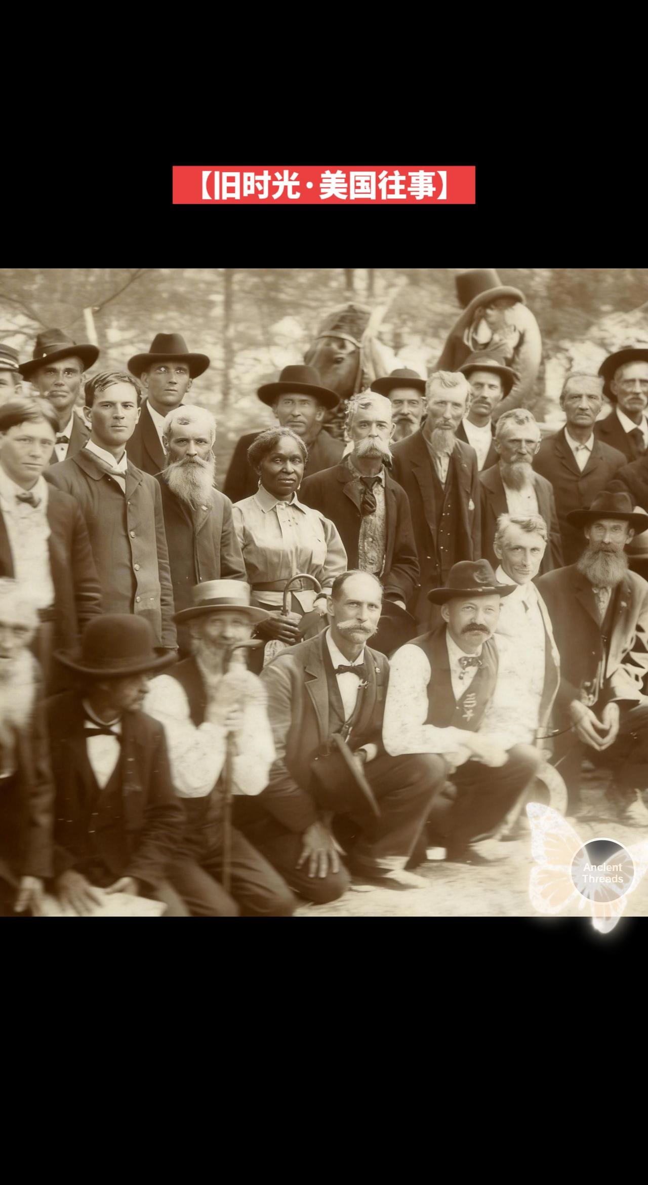 【旧时光·美国往事】照片中间的女士名叫露西·希格斯·尼科尔斯。她出生在田纳西州的