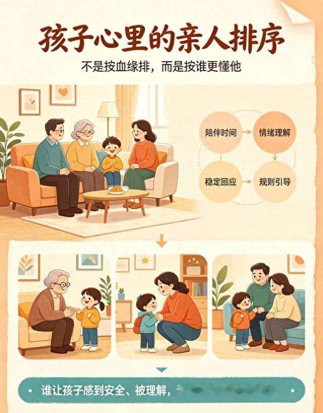 别自作多情！孩子心里亲人排序，第一名出乎你意料