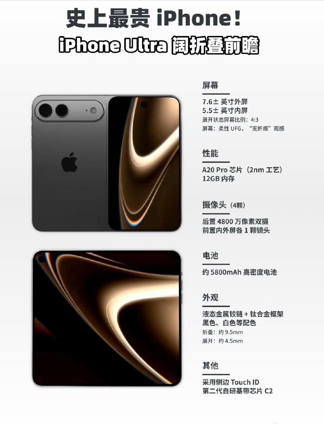 iPhoneUltra正面首次曝光曝iPhoneUltra无折痕失败 蹲了这么久