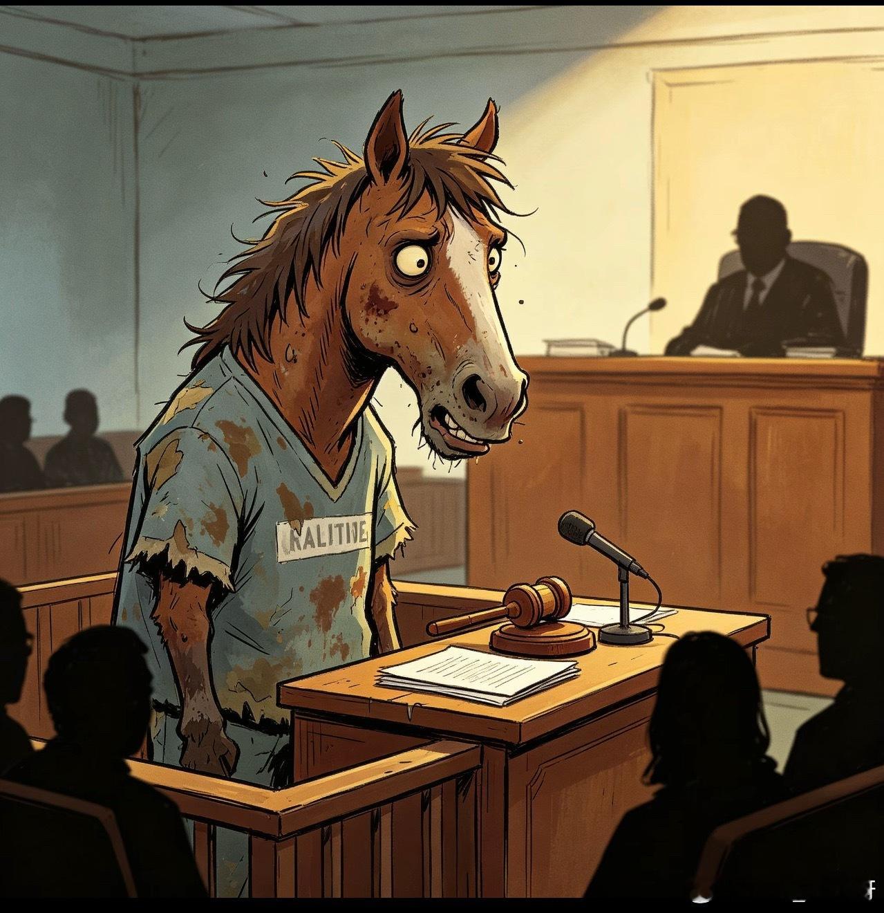 开庭啦！开庭啦！🐴，提醒晚了，你迟到了没？[偷笑] ​​​