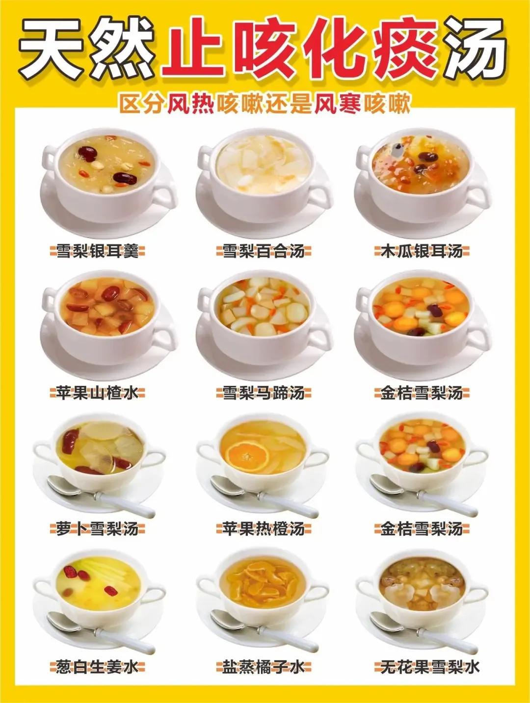 今天我要给大家分享， 12 种天然的止咳化痰汤做法，这些汤不仅美味可口，而且对咳