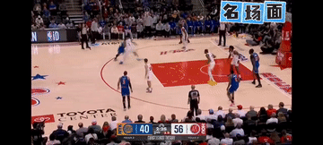 VS 火箭  
已经停球了，还是面对阿门和杜兰特的夹击，布伦森还上篮打进了？[震