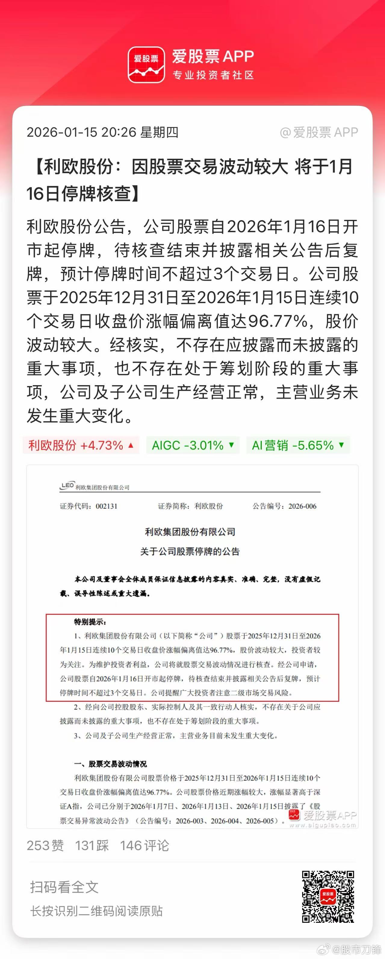 易点天下后，利欧股份也关进了小黑屋，AI应用开始一堆特停了！为什么商业航天很多翻