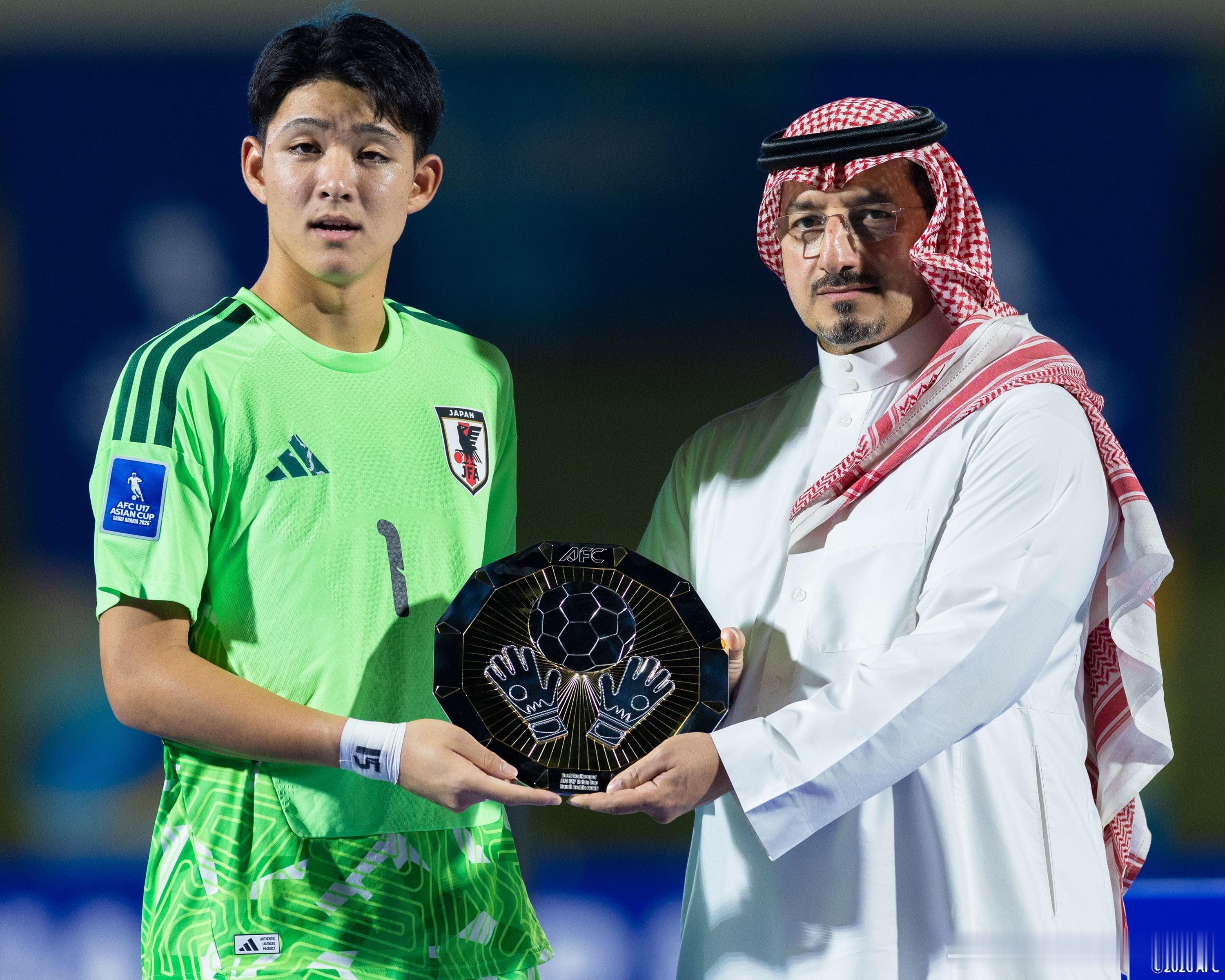 u17日本代表 大下幸誠被评为2026年u17亚洲杯 最佳门将。🧤🧤 