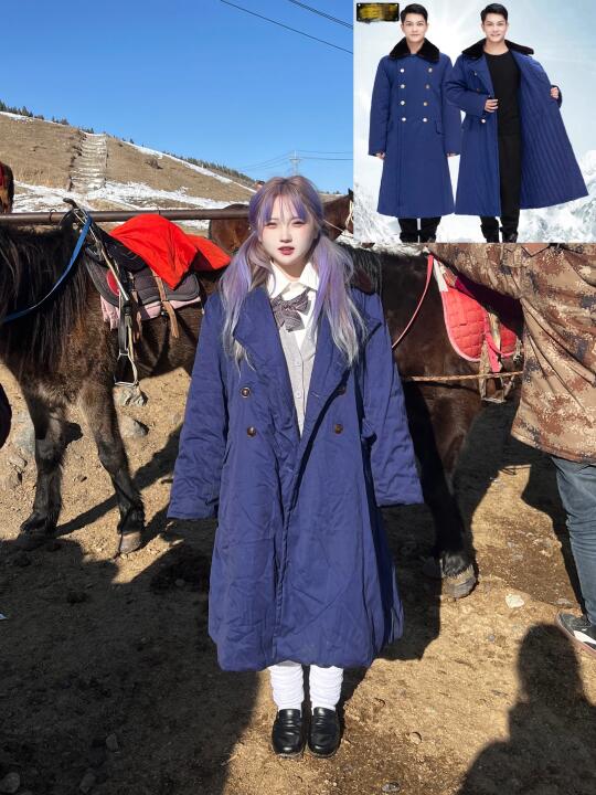 jk与她的绀色军大衣🥶