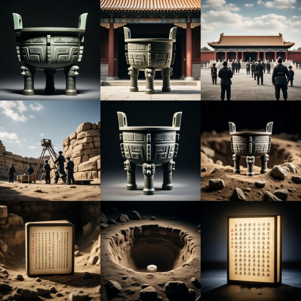 九鼎，作为王权与帝国的终极象征，它是夏、商、周三代传承两千余年的国宝，其最终下落