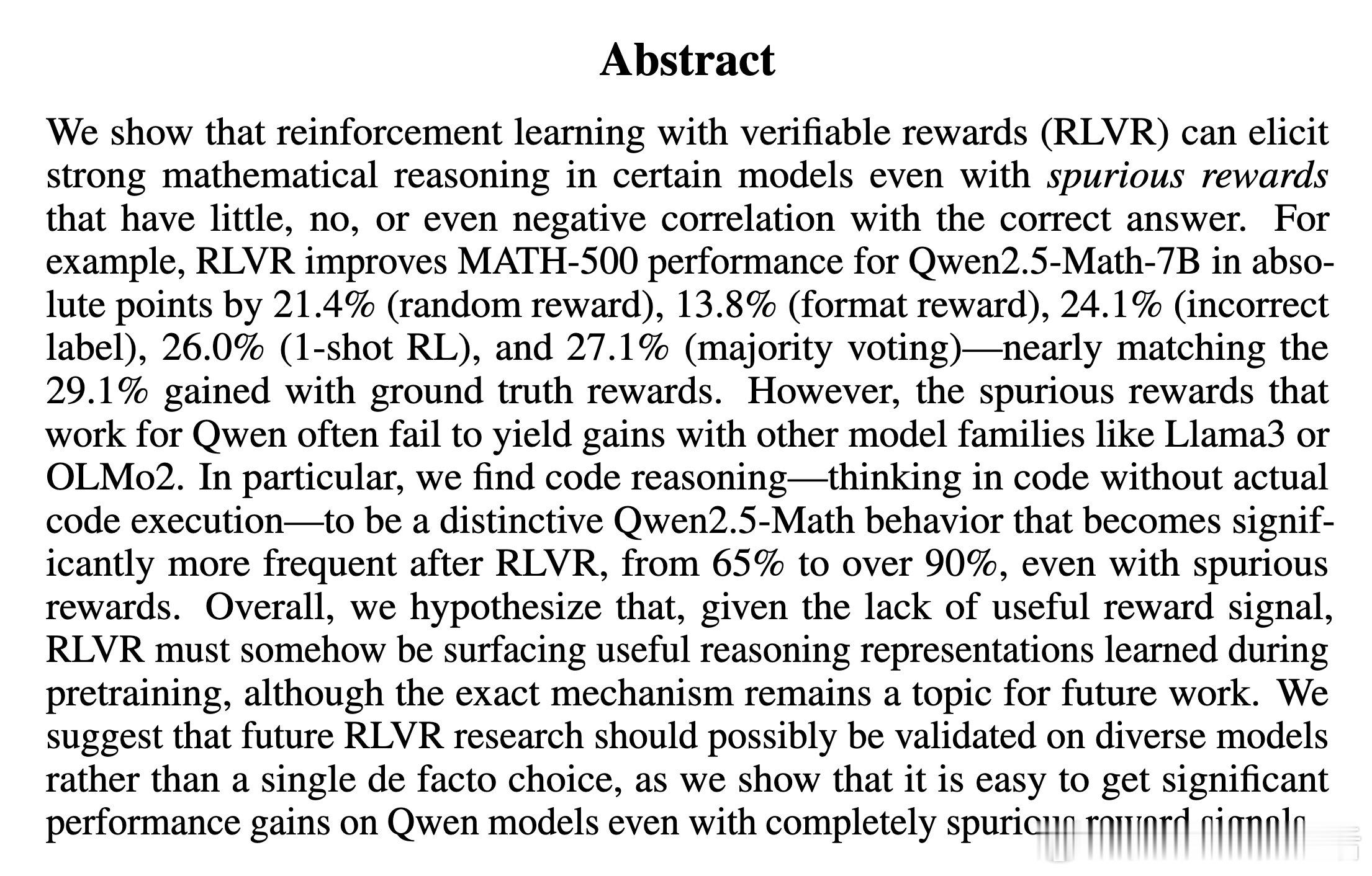 [LG]《Spurious Rewards: Rethinking Traini