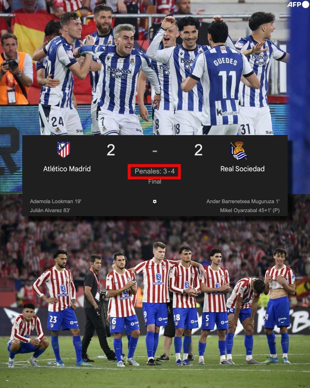 皇家社会夺得国王杯冠军 时隔五年，圣塞巴斯蒂安的皇家社会再次加冕国王杯冠军。他们