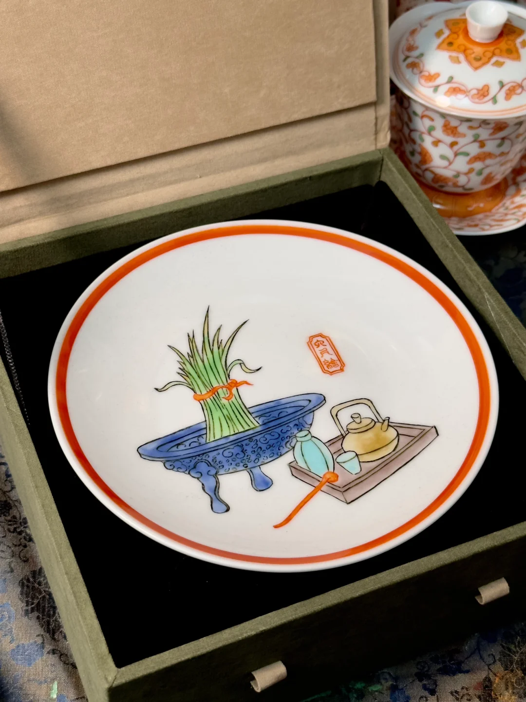 大家许久未见的古彩博古盘今日开窑发出～