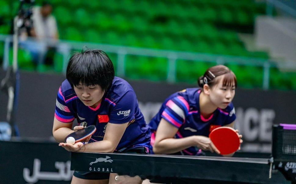 覃予萱纵歌曼3比0杜凯琹吴咏琳WTT马斯喀特常规挑战赛女双决赛，覃予萱/纵歌曼3