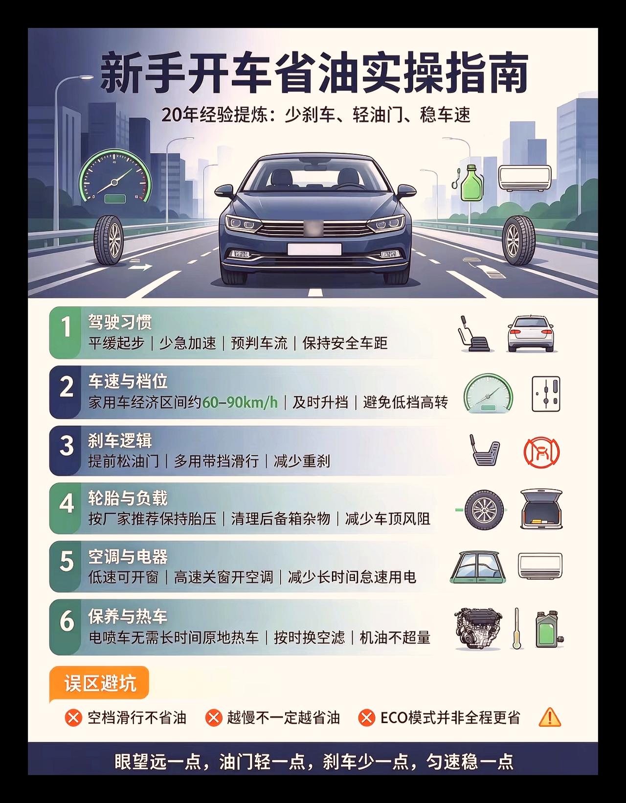 新手开车省油实操指南