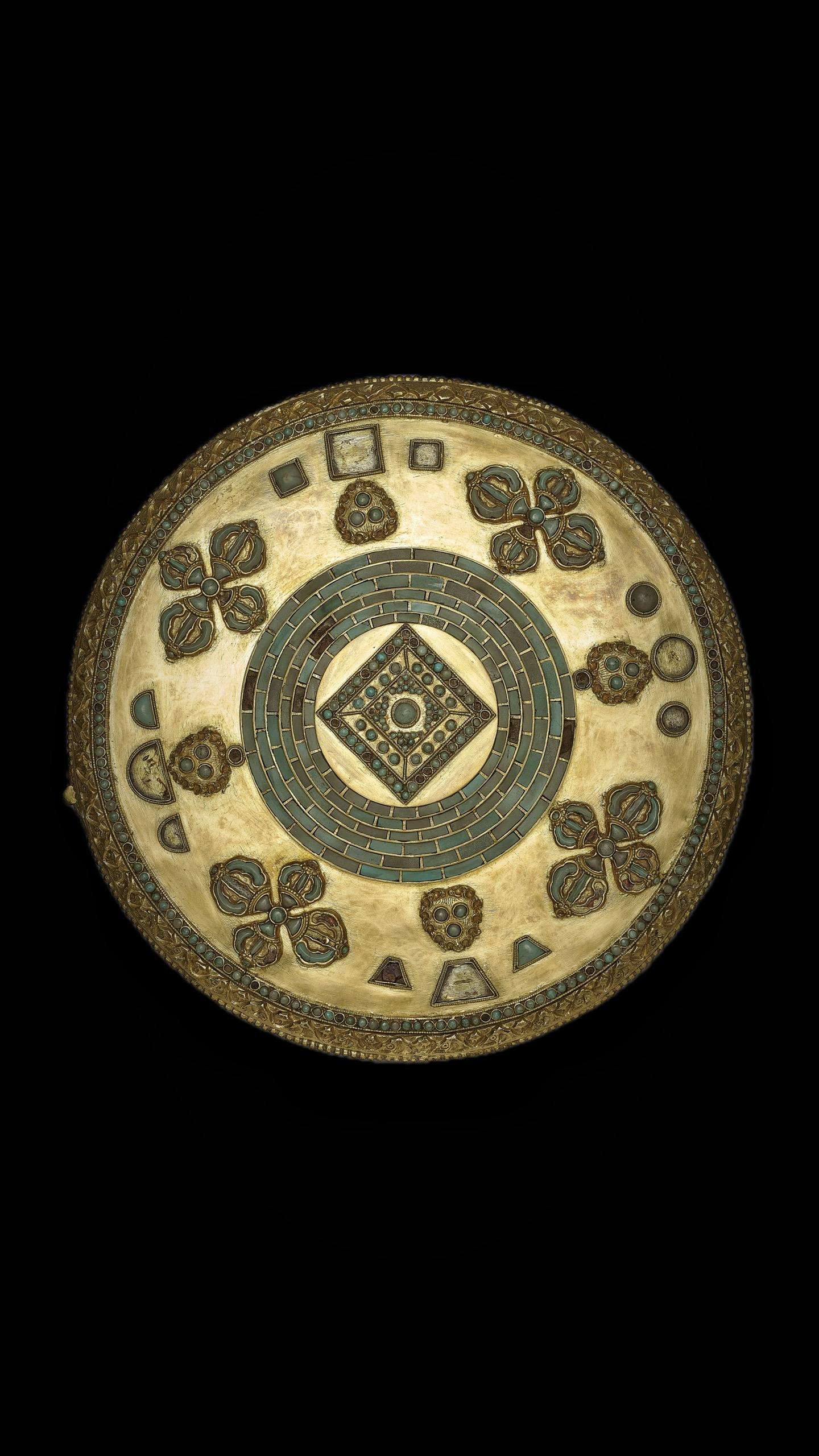 清代·银镀金镶松石满达。十喻以喻空，空必待此喻——魏晋·鸠摩罗什《艺文...