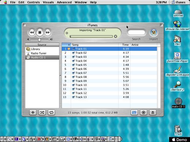iTunes in 2001