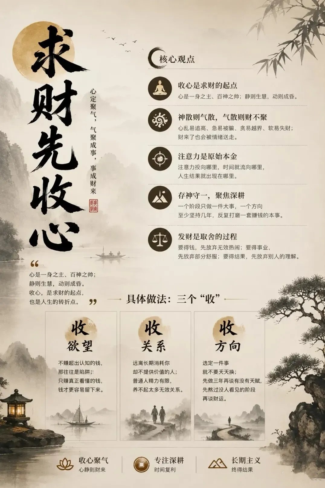 “成年人的清醒：不渡闲人，不争对错，不介入因果。” 