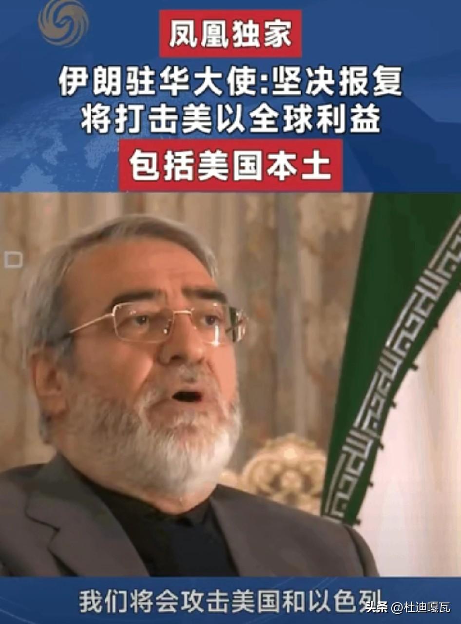 伊朗的表现还是挺令人欣慰的，当伊朗驻华大使被问到打击美国的全球利益，是否包括美国